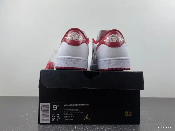 1 White Low Jordan Varsity 705329-101 Retro Red 0630